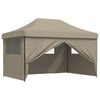 vidaXL Party Tent Folding Taupe 292 x 440 x 315 cm Oxford Fabric