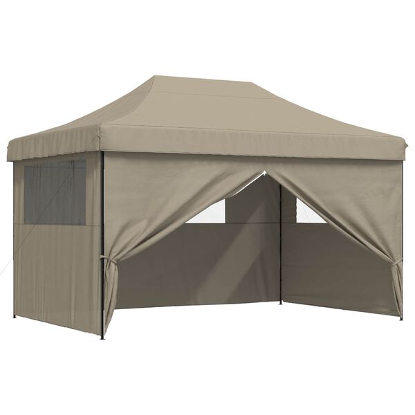 vidaXL Party Tent Folding Taupe 292 x 440 x 315 cm Oxford Fabric
