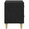 vidaXL Bed Cabinet 2 pcs Black Oak 40 x 35 x 47.5cm Engineered Wood
