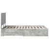 vidaXL Bed Frame Concrete Grey 120 x 200 cm Engineered Wood