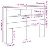 vidaXL Headboard Cabinet with LED Artisan Oak 140x17x102 cm