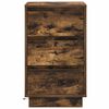 vidaXL Bedside Cabinet Smoked Oak 39 x 34.5 x 65 cm Engineered wood
