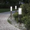 vidaXL Bollard Lights with Sensor&Outlet 3 pcs 50 cm Stainless Steel IP44