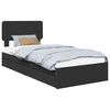 vidaXL Storage Bed with Drawer Black 75 x 190 cm Engineered Wood