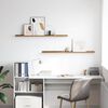 vidaXL Wall Shelf 2 pcs Brown 115 x 9 x 3 cm Engineered Wood