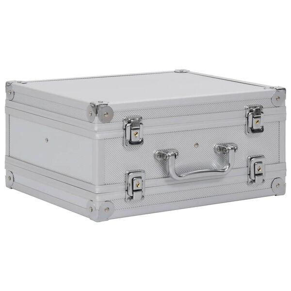 vidaXL Gun Case Aluminium ABS Silver