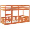 vidaXL Bunk Bed Wax Brown 90x190 cm Solid Wood Pine