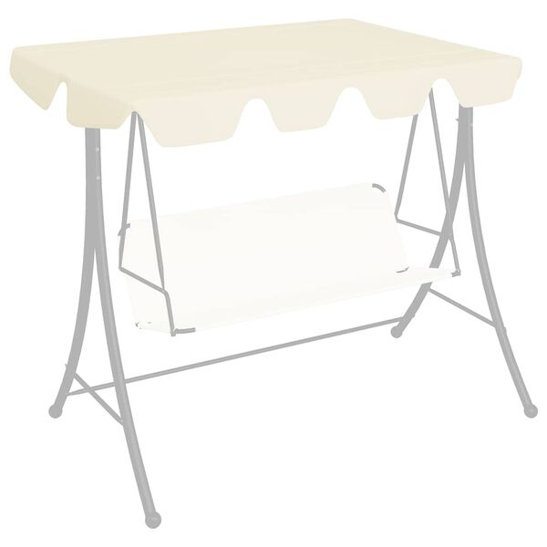 vidaXL Replacement Canopy for Garden Swing Cream 150/130x105/70 cm