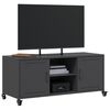 vidaXL TV Cabinet Black 100.5x39x43.5 cm Steel