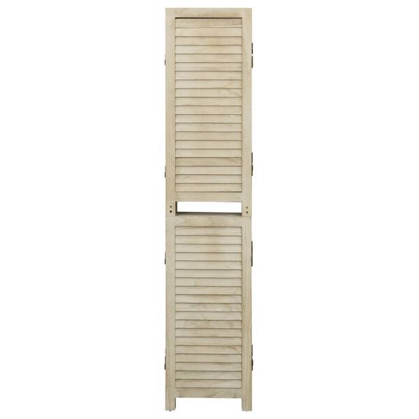 vidaXL 4-Panel Room Divider 140x165 cm Solid Wood Paulownia