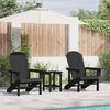 vidaXL Garden Chair 2 pcs Black 82 x 74 x 92 cm Polyethylene