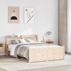 vidaXL Bed Frame with Headboard without Mattress 120x190 cm Small Double