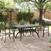vidaXL 5 Piece Garden Dining Set Black Cast Aluminium