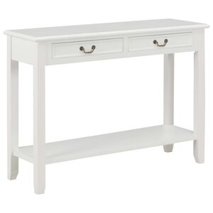 vidaXL Console Table | White | MDF | 110 x 35 x 80 cm | Console Table
