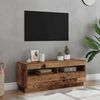 vidaXL TV Cabinet with LED Lights Old Wood 100x35x40 cm Engineered Wood