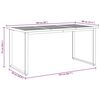 vidaXL Garden Dining Table Grey 160 x 80 x 75 cm
