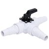 vidaXL Swimming Pool 3-Way Ball Valve White and Black