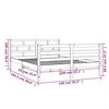 vidaXL Bed Frame without Mattress White Solid Wood 140x190 cm (810411+814195)