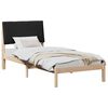vidaXL Bed frame Brown and black 90 x 190 cm Solid pine wood