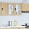vidaXL Kitchen Wall Cabinet with Glass Door Porto Sonoma Oak