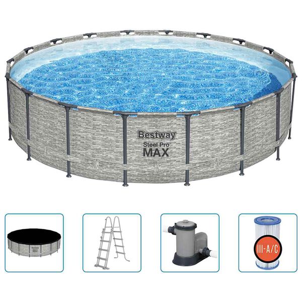 Bestway Power Steel Swimming Pool 549x122 cm