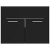 vidaXL Bathroom Furniture Set Black Engineered Wood