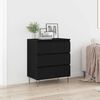 vidaXL Sideboard with Drawer Black Oak 60 x 35 x 70 cm Engineered Wood