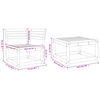 vidaXL 3 Piece Garden Sofa Set Solid Wood Douglas