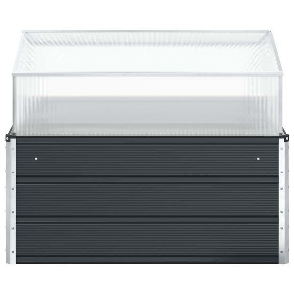 vidaXL Planter Anthracite 100 x 100 x 77 cm Galvanised Steel