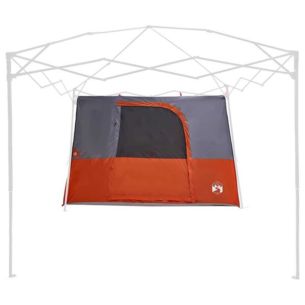 vidaXL Inner Tent with Roof Grey and Orange 280 x 220 x 176 cm Taffeta