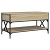 vidaXL Coffee Table Sonoma Oak 100x50x50 cm Engineered Wood and Metal