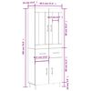 vidaXL Highboard Sonoma Oak 69.5x34x180 cm Engineered Wood