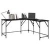 vidaXL Desk Black Oak 149 x 149 x 75 cm Engineered Wood