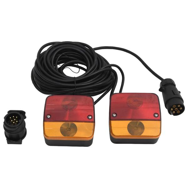 vidaXL Trailer Lights 2 pcs Red 10.5x5x9.5 cm 12V Classic Bulb