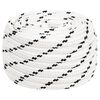 vidaXL Braided Boat Rope White 16 mmx50 m Polyester