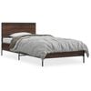 vidaXL Bed Frame without Mattress Brown Oak 90x190 cm