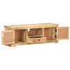 vidaXL TV Cabinet 120x30x40 cm Solid Mango Wood and Natural Cane