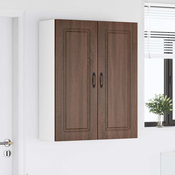 vidaXL Kitchen Wall Cabinet Brown Oak 80 x 31 x 100 cm Engineered Wood