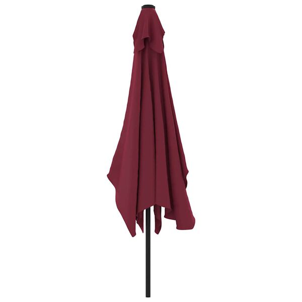 vidaXL Garden Parasol with Metal Pole 300x200 cm Bordeaux Red