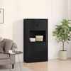 vidaXL Highboard Black Oak 80 x 33 x 150 cm Engineered Wood