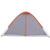 vidaXL Camping Tent Dome 2-Person Grey and Orange Waterproof