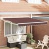 vidaXL Manual Retractable Awning Brown 300x250 cm