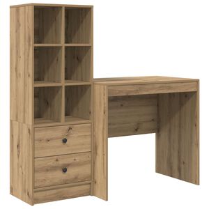 vidaXL Desk Artisan Oak 125.5 x 50 x 127 cm 2 pcs