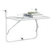 vidaXL Balcony Table White 60x40 cm Steel