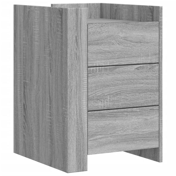 vidaXL Bedside Cabinet Grey Sonoma 45x50x65 cm Engineered Wood