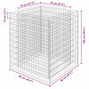 vidaXL Gabion Raised Bed Galvanised Steel 90x90x100 cm