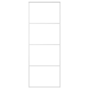 vidaXL Sliding Door Frosted ESG Glass and Aluminium 76x205 cm White