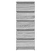 vidaXL Sideboard with Drawers Grey Sonoma 37.5x35x99 cm Engineered Wood