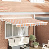 vidaXL Retractable Awning Manual Blue and Orange 250 x 200 cm