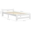 vidaXL Bed Frame without Mattress White Solid Wood 90x200 cm
